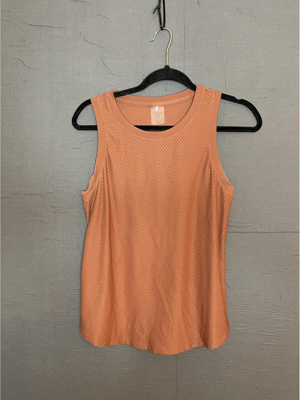 CALIA Women's Seamless Mesh Active Tank Top Rust Orange Sz S